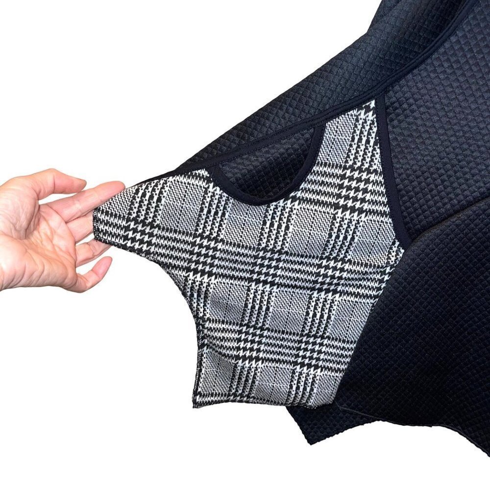 Matti Mamane Womens Top Black Size Large Pullover Quilted Avant Garde Israel New - Picture 6 of 16